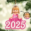 Upload Photo Cute Little Doll 2025 - Personalized Acrylic Ornament - Christmas Gift for Kids, Grandkids