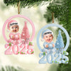 Baby Photo Beside Christmas Tree 2025 - Personalized Acrylic Ornament - Unique Christmas Gift For New Parents, Newborn Keepsake
