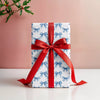 Blue Bow Coquette Gift Wrapping Paper
