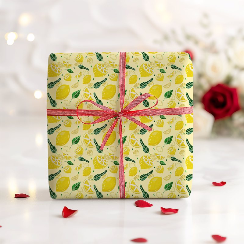 Lemon Slides Gift Wrapping Paper
