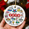 2026 Year In Review Memorable Moments - Ceramic Ornament - Christmas Gift For Family, Friends, History Lovers