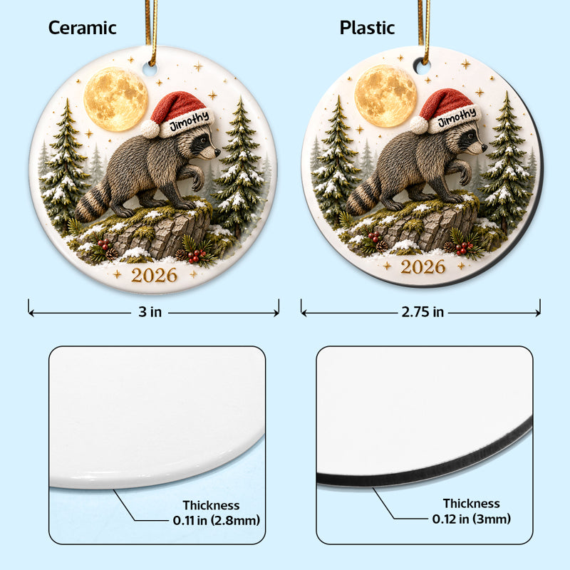 Loveable Viral Jimothy Raccoon Ceramic Ornament - Trending 2026 Keep Sake