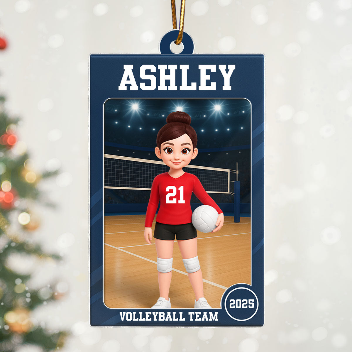 Volleyball Girl 3D Effect Action Figure - Personalized Acrylic Ornament - Christmas Gift For Daughter, Granddaughter