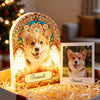 Stained Glass Pattern Pet Memorial Custom Photo - Personalized Light Box