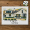 House Watercolor Portrait From Photo Personalized Poster, Housewarming Gift, Home Sweet Home, Our First Home Sign