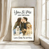 You & Me and the Dogs Couple Personalized Poster, Watercolor Portrait from Photo, Gift for Dog Cat Lovers