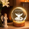 Your Light Will Always Shine in My Heart Pet Memorial - Personalized Crystal Ball LED Night Light - Heartfelt Remembrance Keepsake