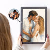 Watercolor Couple Portrait from Photo, Custom Wedding Anniversary Gift for Wife Husband Parents, Engagement Gift for Friend, Unique Wall Art