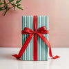 Green White Stripes Gift Wrapping Paper