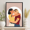Faceless Couple Portrait from Photo, Personalized Gift for Him, Gift for Her