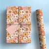 Retro Flower Gift Wrapping Paper