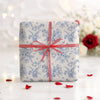Floral Blue Gift Wrapping Paper