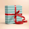 Green White Stripes Gift Wrapping Paper