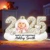 Baby Photo 2025 First Christmas - Personalized Light Box - Christmas Gift for New Parent, Newborn Keepsake