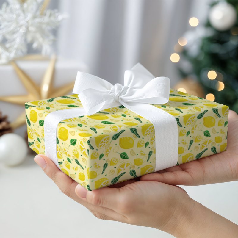 Lemon Slides Gift Wrapping Paper