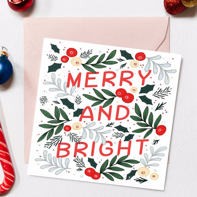 Festive Merry & Bright Card