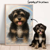 Custom Memorial Pet Portrait For Bereavement Gift Personalized Poster, Rainbow Bridge Artwork, Sympathy Gift for Dog Cat Lovers