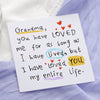 Grandma, you have loved me for as long as I have lived, but I have loved you my entire life