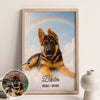 Custom Memorial Pet Portrait For Bereavement Gift Personalized Poster, Rainbow Bridge Artwork, Sympathy Gift for Dog Cat Lovers