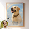 Custom Memorial Pet Portrait For Bereavement Gift Personalized Poster, Rainbow Bridge Artwork, Sympathy Gift for Dog Cat Lovers