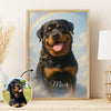 Custom Memorial Pet Portrait For Bereavement Gift Personalized Poster, Rainbow Bridge Artwork, Sympathy Gift for Dog Cat Lovers