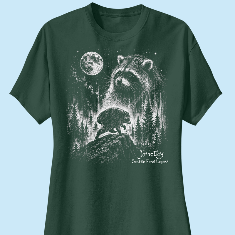 Trending Viral Retro Vintage Jimothy Raccoon Shirt - Trending 2026 Seattle Feral Legend Shirt