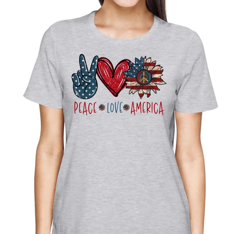 Peace Love America 4th Of July Independence Day Shirt