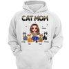Leopard And Black Cat Mom Doll Personalized Hoodie Sweatshirt