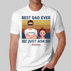 Fist Bump Dad And Son Daughter Best Dad Ever Retro Real Man Father's Day Gift For Dad Daddy Personalized Shirt