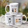 Happy Father‘s Day Good Morning Sitting Dog Personalized Mug