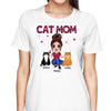 Cat Mom Doll Girl Sitting Leopard Personalized Shirt