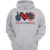 Peace Love America 4th Of July Independence Day Shirt