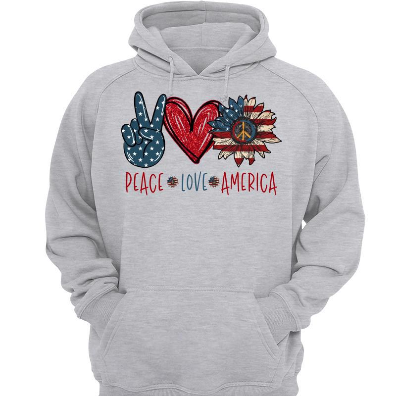 Peace Love America 4th Of July Independence Day Shirt