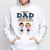 Best Dad Hands Down Doll Kid Personalized Hoodie Sweatshirt