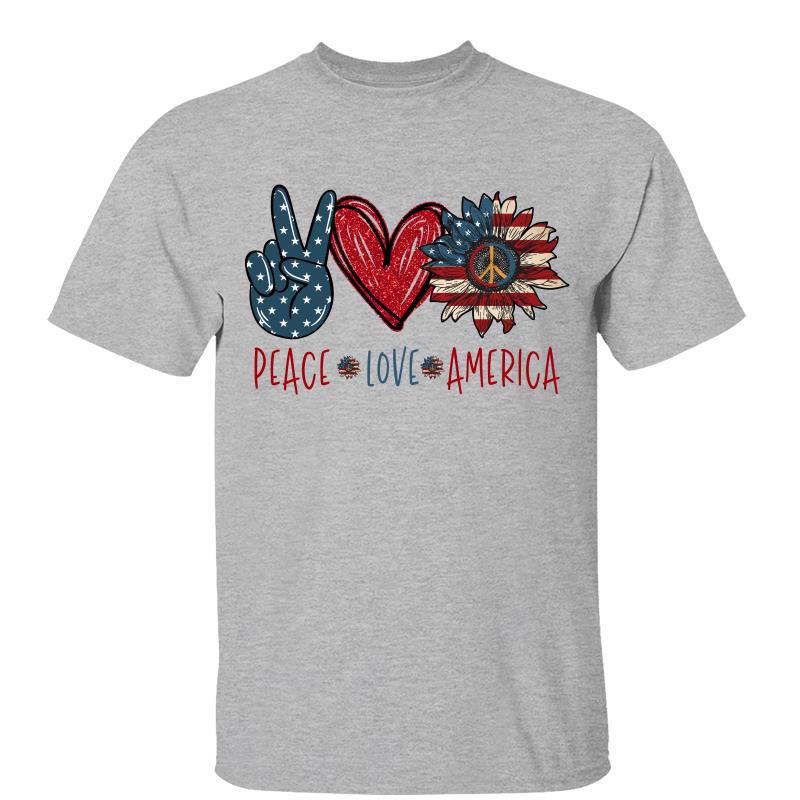 Peace Love America 4th Of July Independence Day Shirt