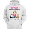 A Chibi Girl Loves Her Cats Cat Mom Personalized Hoodie Sweatshirt