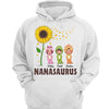 Cute Dinosaur Costume Kid Sunflower Personalized Hoodie Sweatshirt