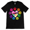 Dog Mom Colorful Heart Personalized Shirt