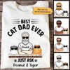 Fluffy Cat Best Cat Dad Personalized Shirt