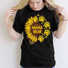 Mama Bear Paws Sunflower Personalized Shirt