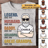 The Legend Great-Grandpa Old Man Birthday Gift Personalized Shirt