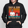 Retro Best Friends For Life Dad And Son Daughter Fist Bump Personalized Shirt