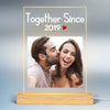 Couple Photo Anniversary Gift For Him Gift For Her Personalized Rectangle Acrylic Plaque LED Lamp Night Light