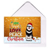 Joy Hope Love Peace Christmas Dogs Personalized Postcard