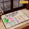 Grandkids Spoiled Here Dinosaur Personalized Doormat