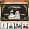 World‘s Best Grandparents Live Here Personalized Doormat (Dark Color)