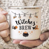 Witches Brew Fall Season Halloween Gift for Her, Gift For Mom Bestie Sister Grandma Co-worker Enamel Campfire Mug