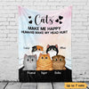 Fluffy Cat Personalized Fleece Blanket