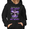 Purple Butterflies Cross Memorial Personalized Hoodie Sweatshirt