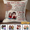 Doll Couple Sitting Vintage Gift Personalized Pillow (Insert Included)